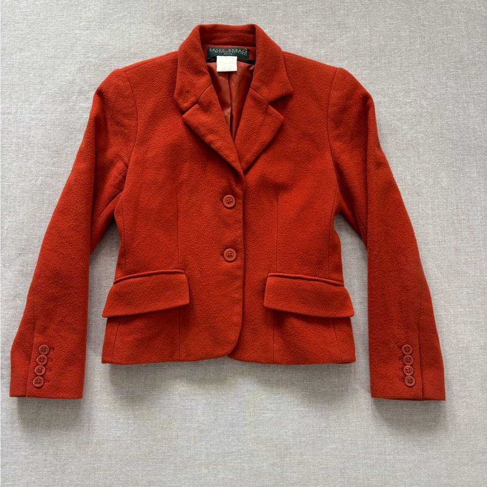 Harve Benard vintage rust orange work academia blazer.